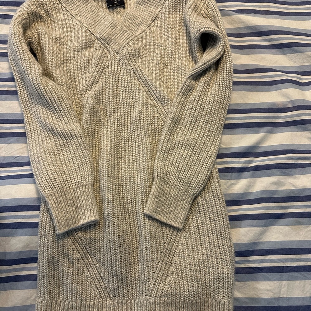Abercrombie & Fitch Heather Gray Knit Pullover